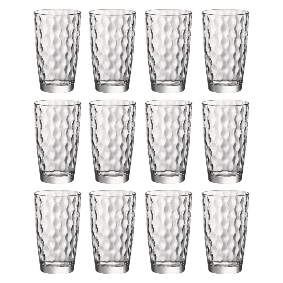 (470ml Hi-Ball, 12 Glasses) Bormioli Rocco Dots Drinking Tumbler Juice Water