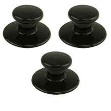 Round Universal Lid Knob x 3 for Slow Cooker Pot, Glass Saucepan