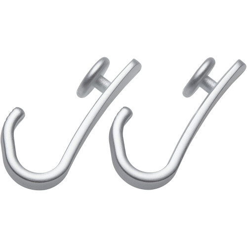 Sealskin Easy Roll Hooks, Matt Aluminium, 2.3 x 5.2 x 1 cm