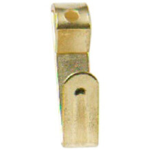 Merriway® BH00083 Single EB Brass Plated Medium Number 2 Picture Mirror Hanging Hook and Pins - Pack of 25