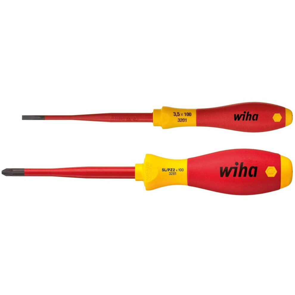 Wiha WHA-36333 Slim Fix VDE Slotted & Slotted/PZ2 TERMINAL two piece set-image-OPC-P8RTYSG-NEW