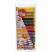 Gutermann Thread Set: Cotton 50 Multi-Colour: 7 x 100m: Assorted, 6.8 x 2 x 16.2 cm