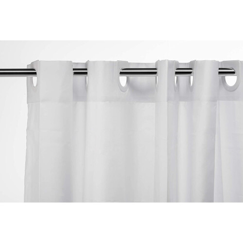 Croydex Croydex Hookless Textile White Shower Curtain, No Curtain Rings Required 1