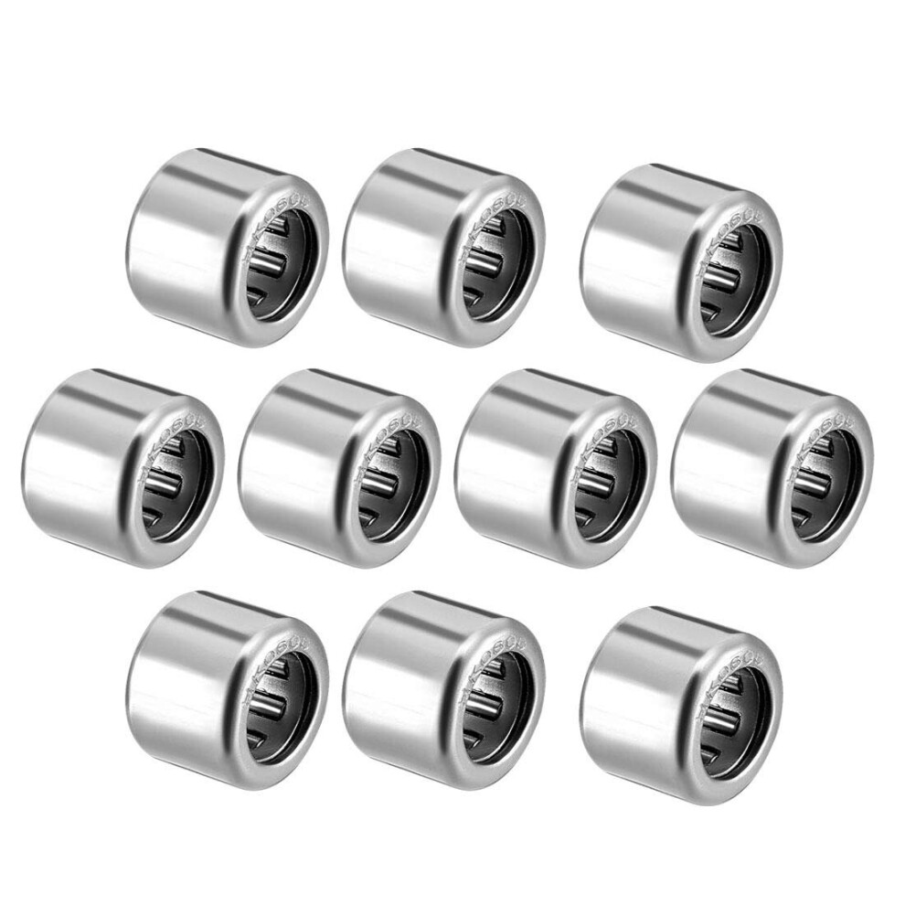 Sourcing Map Hk0608 Drawn Cup Needle Roller Bearings, Open End, 6Mm Bore Dia, 10Mm Od, 8Mm Width (Pack Of 10) 714998292346