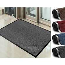 (60x80 cm, Grey) Dirt Trapper Mat, Rubber Door Mat Indoor Non Slip Mat