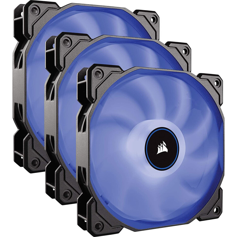 Corsair CO-9050084-WW AF120 Air Series, 120 mm LED Low Noise Cooling Fan - Blue (Triple Pack)