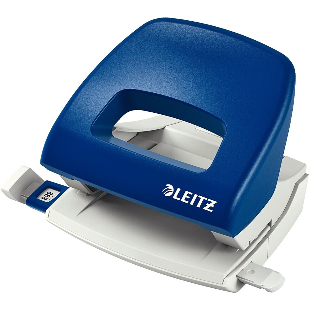Photos - Stapler LEITZ Hole Punch, 16 Sheets, Guide Bar with Format Markings, Metal and Plastic, NeXXt Range, 50380035 - Blue 
