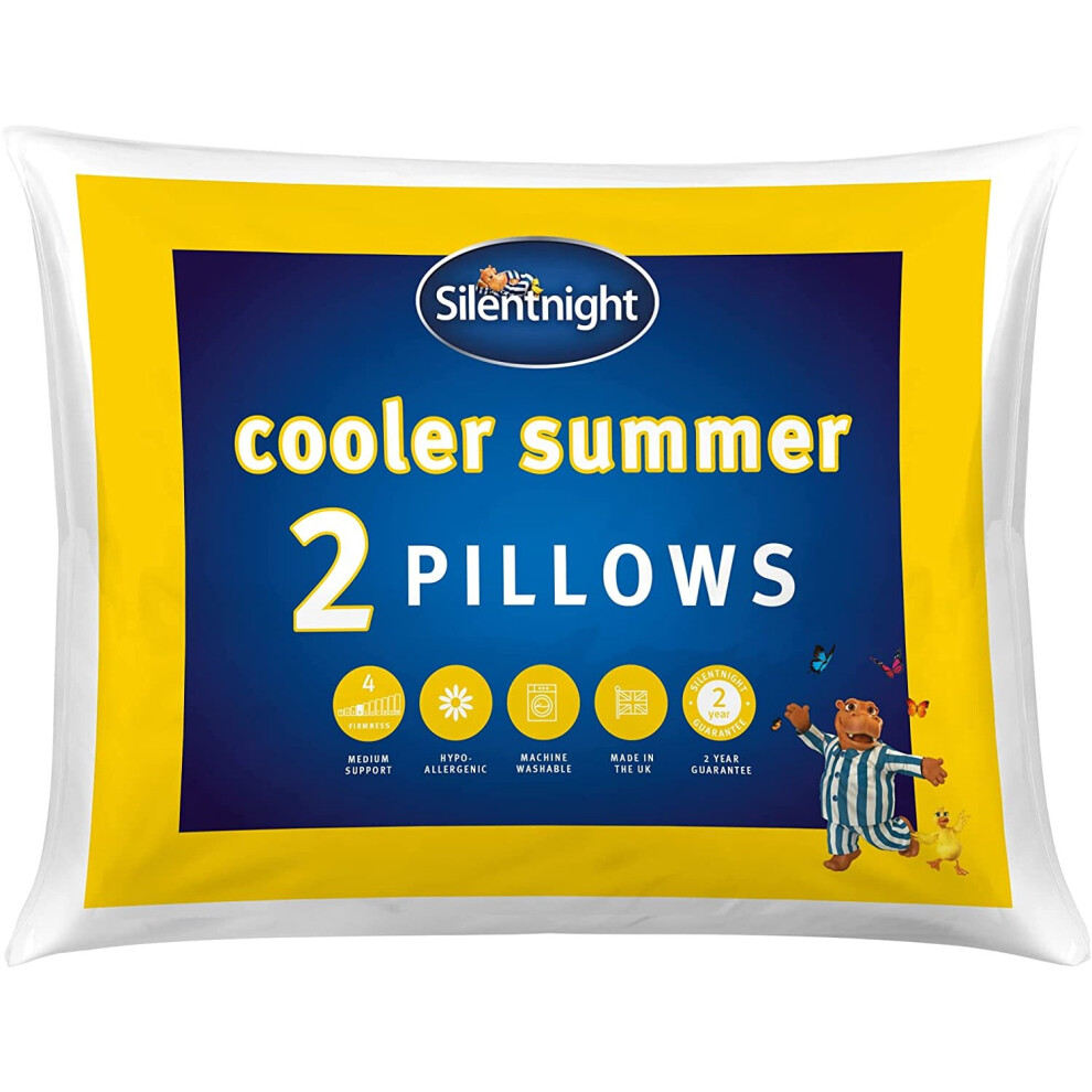 Silentnight Cooler Summer Pillow, Pack of 2