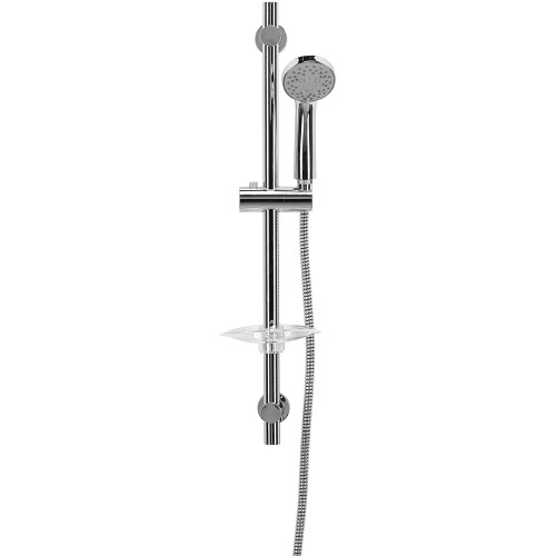 Croydex Croydex AM169341 Essentials Three Function Shower Set includes Handset/ Hose/ Riser Rail, Chrome , 69.4 x 16.2 x 5.8 cm 1