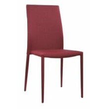 Set of 4 Chatham Fabric Chairs with Red Metal Legs