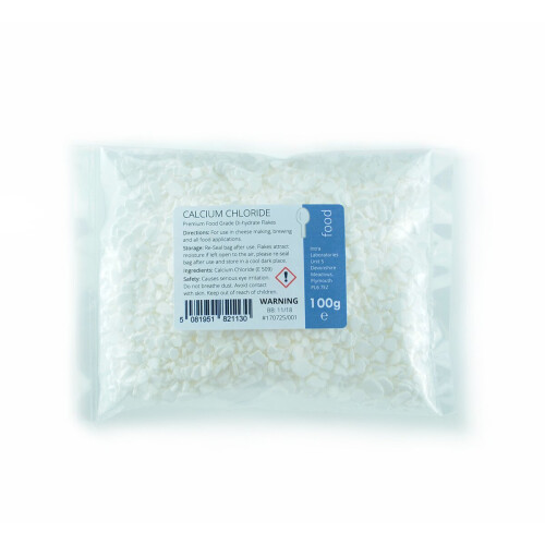 CALCIUM CHLORIDE 100g - Dihydrate Flake Food Grade CaCl2