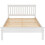 (White) Monaco 4FT 6inch Double Low Foot End Bed Frame 8