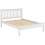 (White) Monaco 4FT 6inch Double Low Foot End Bed Frame 9