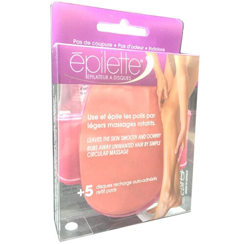 Epilette Hair Remover Pad + Refills 5's 1
