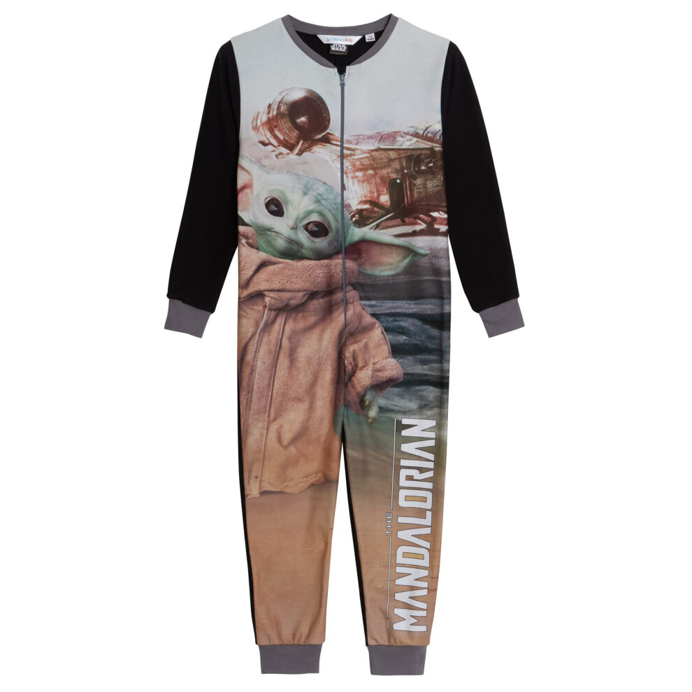 (13 Years) The Mandalorian All In One Kids Baby Yoda Pyjamas Star Wars Boys Pjs Loungewear