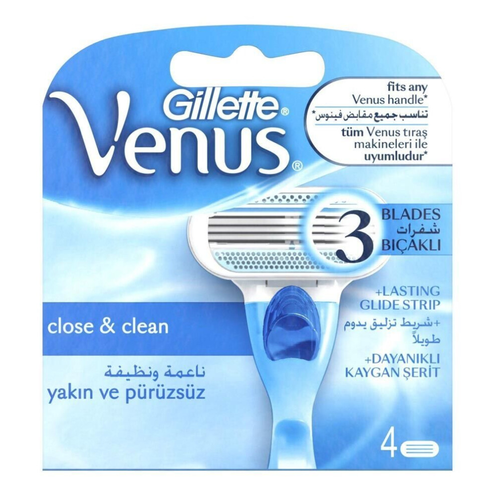 Smooth Shaving Experience: Gillette Venus Close & Clean Blade 4's 29793