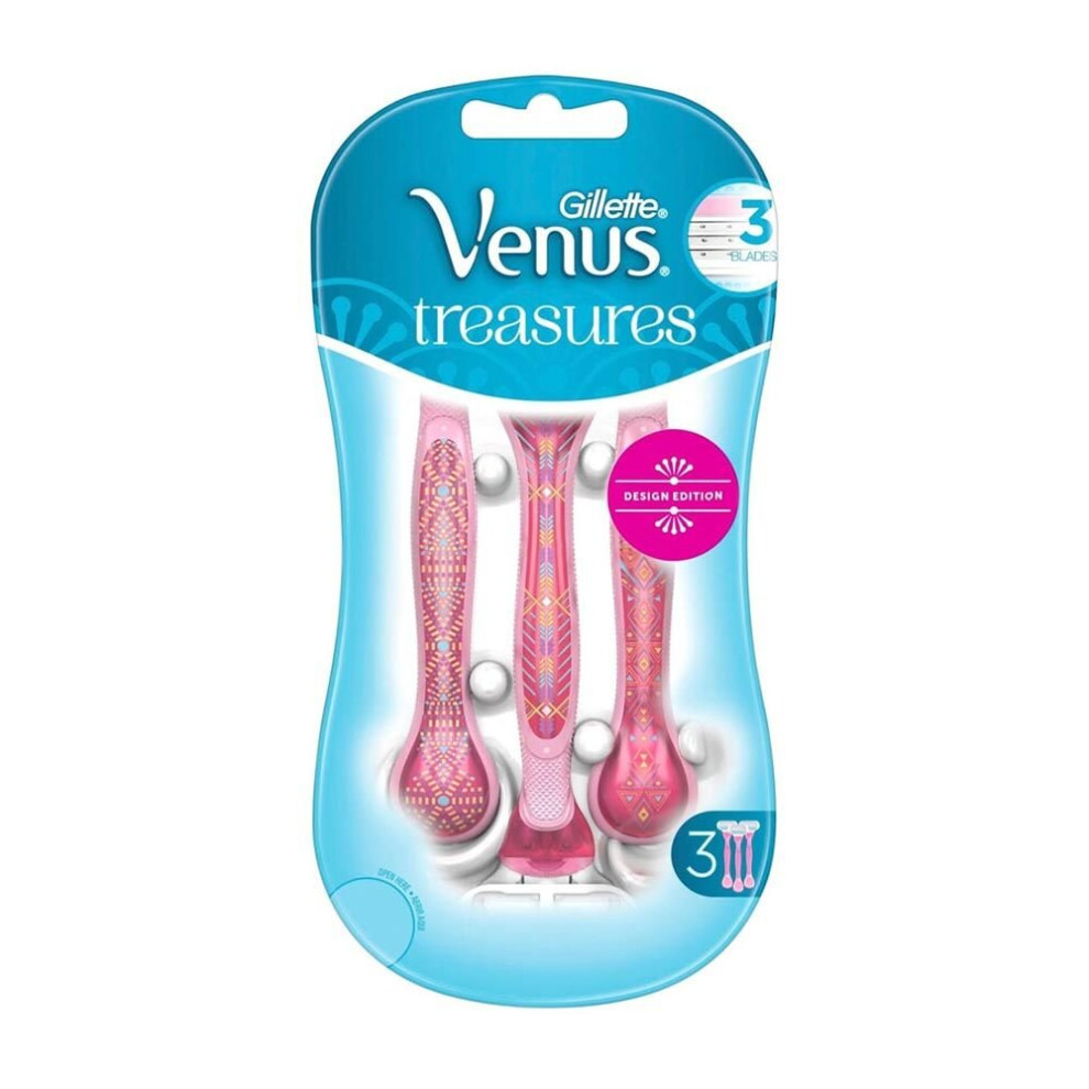 Gillette Venus Treasures Disposable Razor Smooth & Comfortable Shave 3's 30199