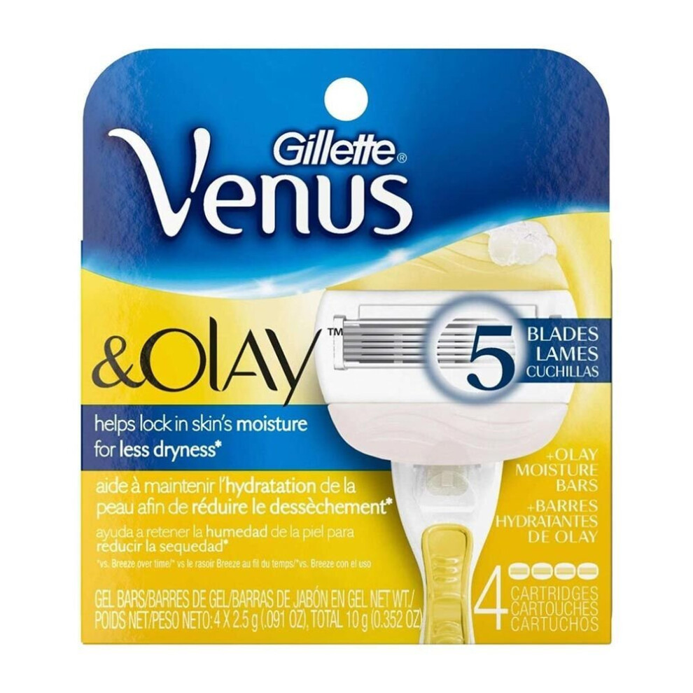 Gillette Venus & Olay Blade 4's - 30033, Smooth Glide with Body Butter & Flexible Moisture Release-image-OPC-P8RVM7W-NEW