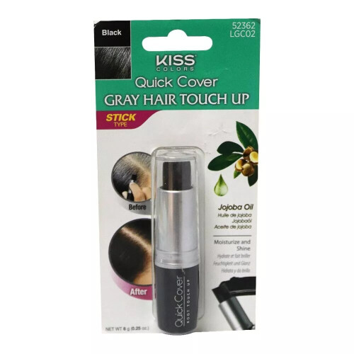 Kiss Colors Quick Cover Gray Hair Touch up 'black' LGC02 Stick Type on