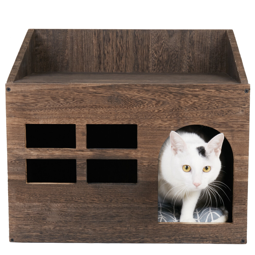 Enclosed cat hot sale condo