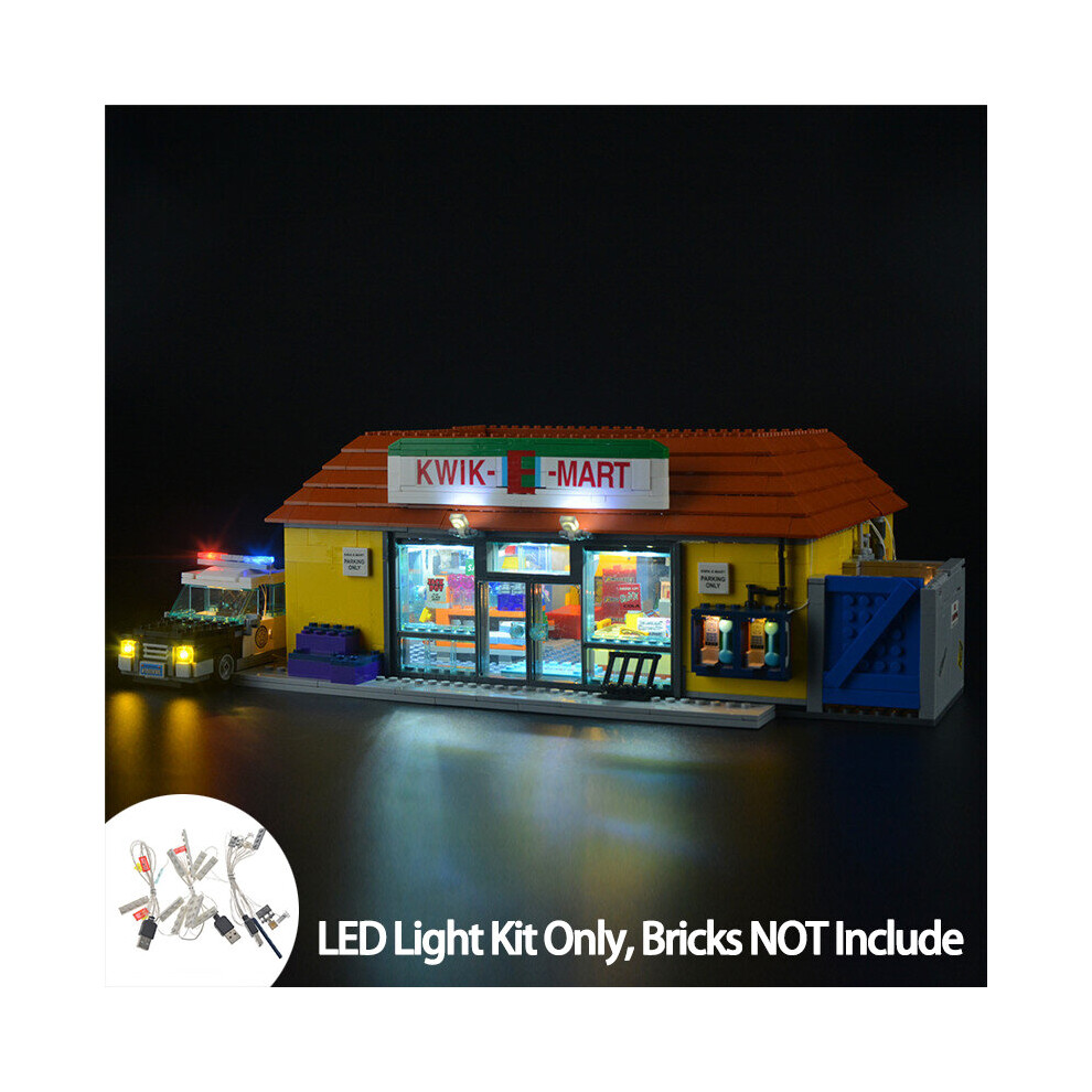 (Compatible With Lego 71016) LED Light Kit Compatible With Lego 71016 Simpson Supermarket Not Included The Model