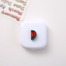 ( Watermelon) Solid Color Women Portable Cute Contact Lenses Box
