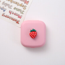 (Starberry) Solid Color Women Portable Cute Contact Lenses Box