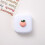 (Peach) Solid Color Women Portable Cute Contact Lenses Box 1