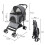 Bingopaw Chien Chat Poussette Trolley Porteuse Détachable Poussette Pliante Pet Stroller 2