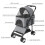 Bingopaw Chien Chat Poussette Trolley Porteuse Détachable Poussette Pliante Pet Stroller 6