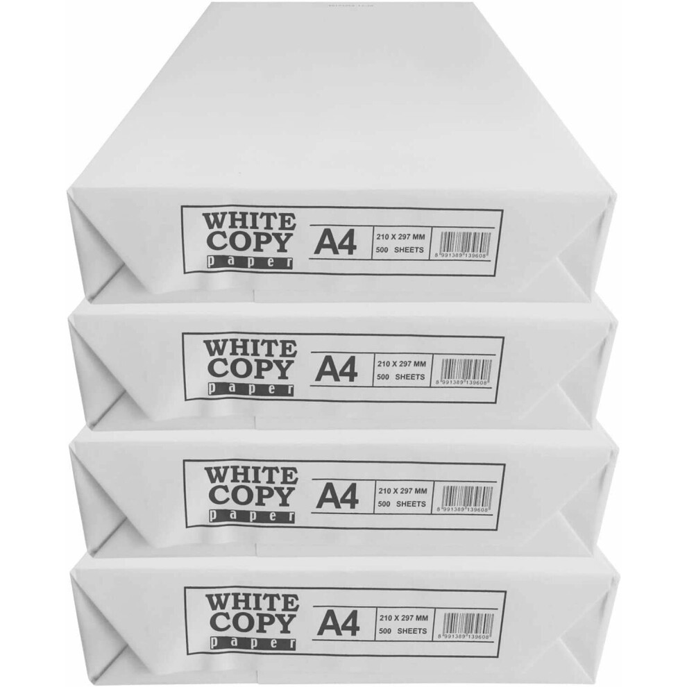 Fizporium White Paper A4 Plain Printer Sheet Reams Copy 80Gsm-5 Reams (2500 Sheets)