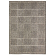 (Check - Grey, 50 x 80 cm) Non Slip Outdoor/Indoor Flatweave Rugs Patio garden Small Extra Large Mats Hall Runner Modern Geometric Trellis Greek Key Checkered Rugs