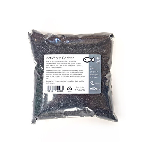 Activated Carbon 600g - Small Charcoal Granules Fish Tank Filter Media