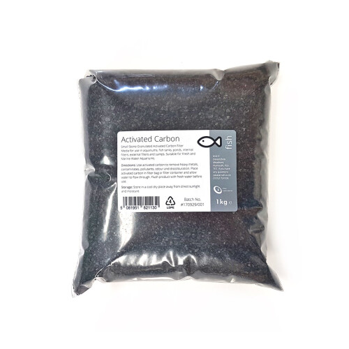 Activated Carbon 1kg - Small Charcoal Granules Fish Tank Filter Media