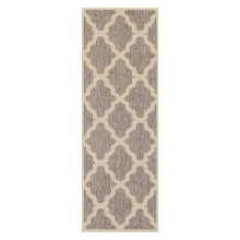 (Trellis - Grey, 60 x 230 cm : Runner) Non Slip Outdoor/Indoor Flatweave Rugs Patio garden Small Extra Large Mats Hall Runner Modern Geometric Trellis Greek Key Checkered Rugs