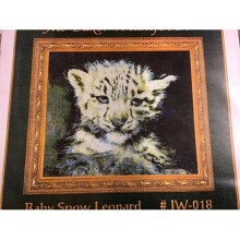 Baby Snow Leopard Cross Stitch Chart Kustom Krafts