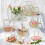 (Heart Purse, Ivory ) Large Metal Wire Mesh Wedding Table Decor Baskets 1