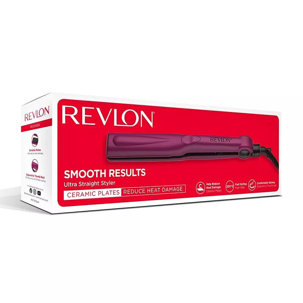 Revlon Ultra Straight Hair Styler Pink RVST2176