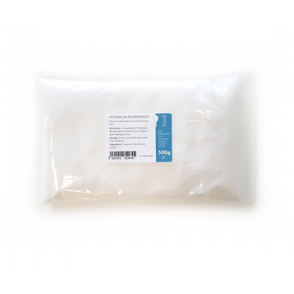 500g - POTASSIUM BICARBONATE - Highest Quality Food Grade