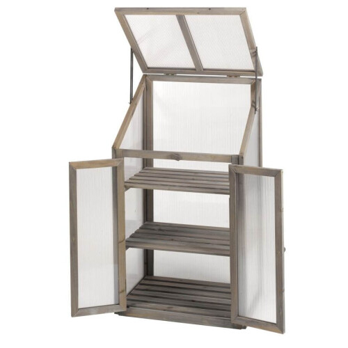 Smart Garden Timber Polycarbonate Frame GroZone 1m Grow your own Grey 6511004 2