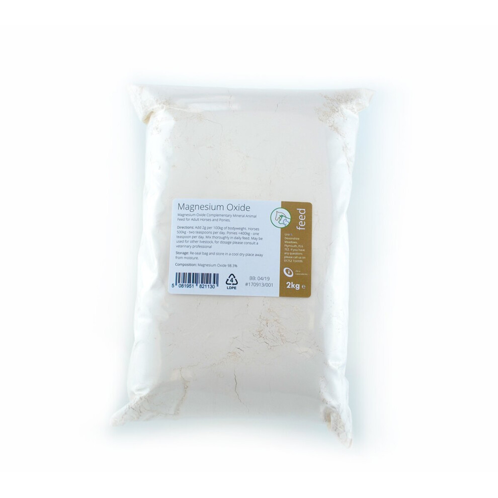 Photos - Other Pet Supplies MAGNESIUM OXIDE 2kg-Mag Ox Calmer -Horse Equine Supplement -98.3 Pure