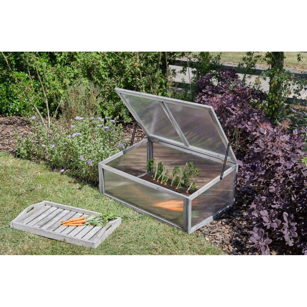 Timber Polycarbonate Cold Frame GroZone 1m Grow your own Smart Garden 6511006