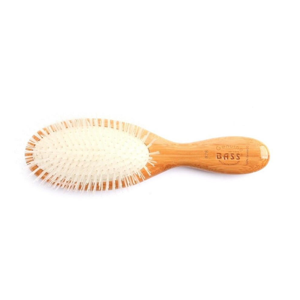 Bass Brushes Bass Medium Oval Nylon Bristles Wet Detangler Brush 828