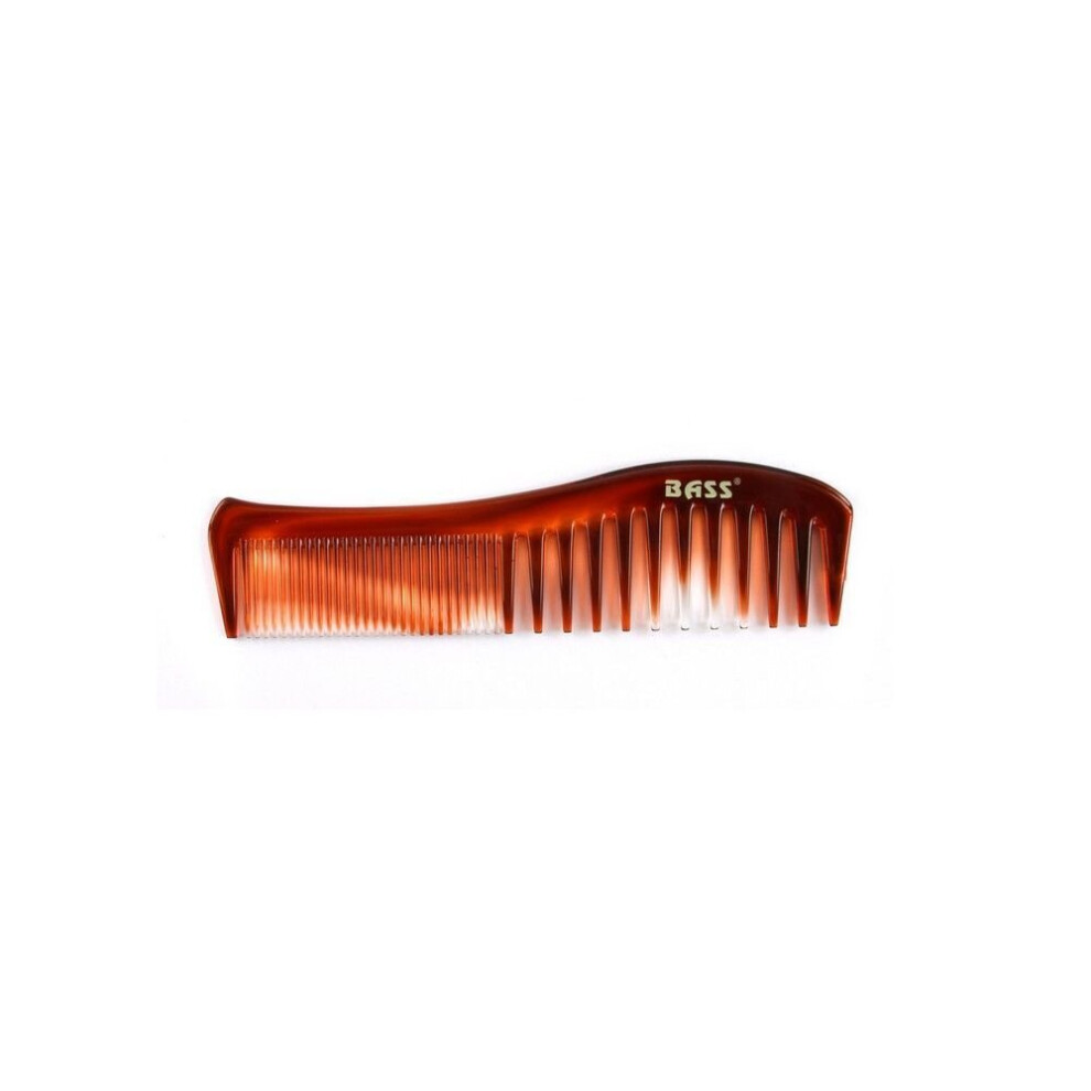 Bass Brushes Unisex Amber Bass Ladies Wide/Fine Tooth Comb Comb