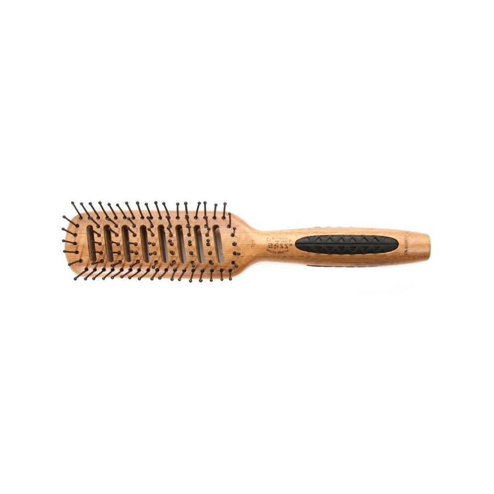 Bass Brushes Bass Large Wood Vent Nylon Bristles Rubber Grip Brush 701