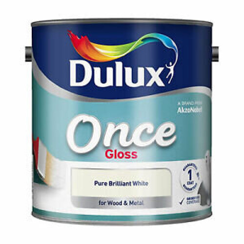 Dulux 2.5L Dulux Once Gloss Paint - Pure Brilliant White