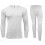 (White, S) Men Long Johns Set Thermal Trouser Long Sleeve Top 3