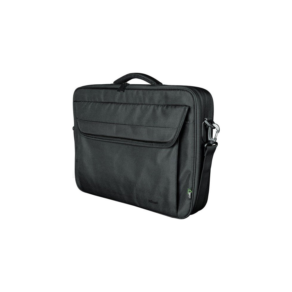 Trust Atlanta Sustainable Laptop Bag 15.6 Inch with Shoulder Strap, Black | Recycled Plastic Laptop Case RPET, Durable Carrying Case for Travel Work Business Office School - Image 4