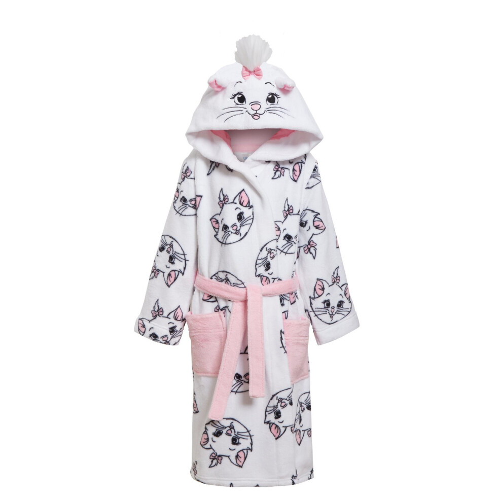 (8 Years) Disney Aristocats Marie Dressing Gown For Girls Kids Dress Up Hooded Bath Robe