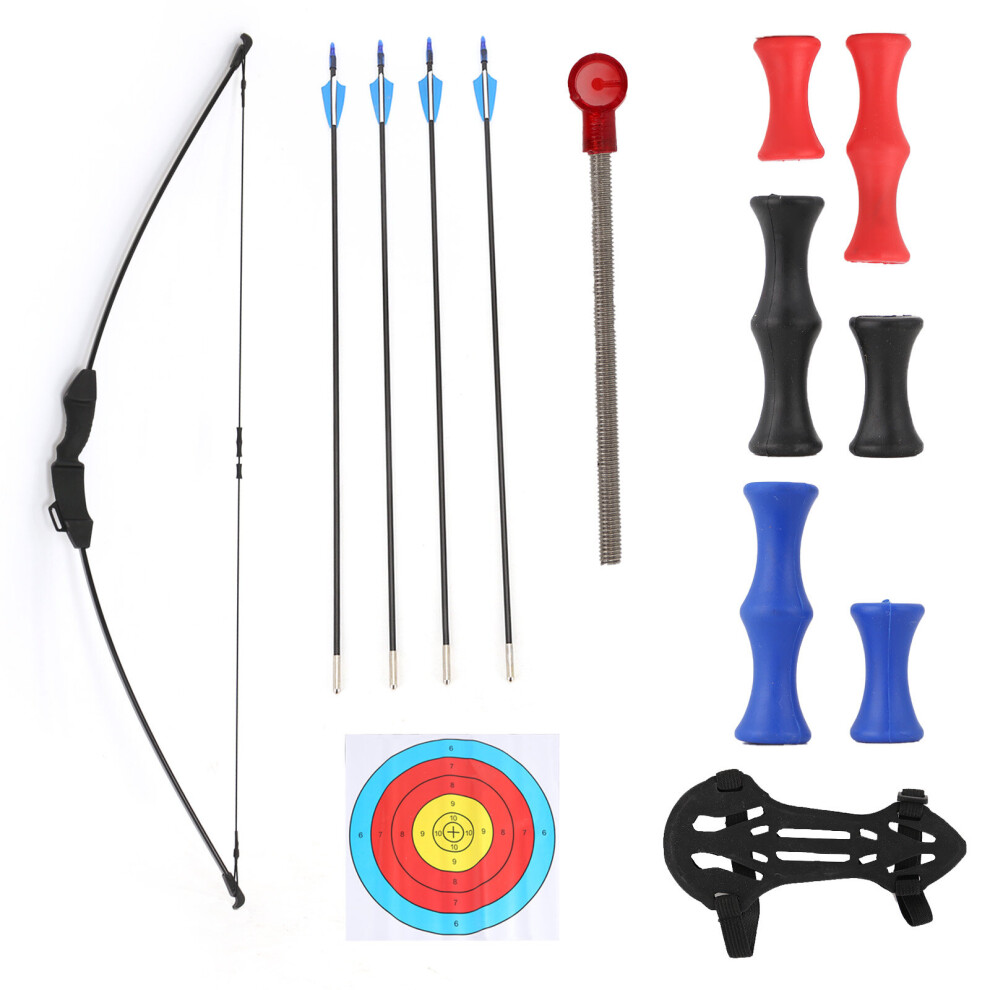 20lb Archery Takedown Recurve Bow and Arrow Set Hunting Long Bow Training Target